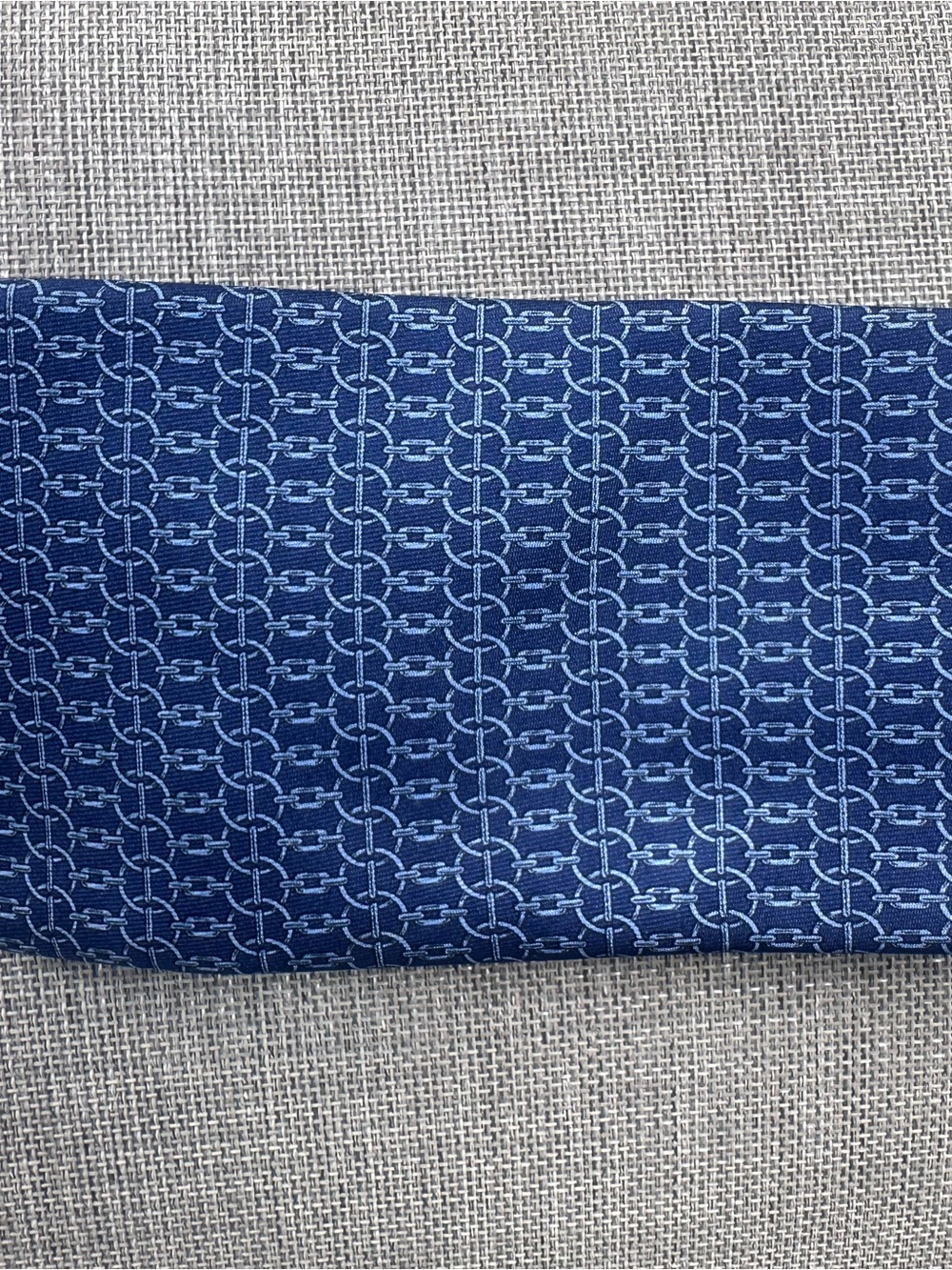 Authentic Hermes 100% Silk Tie Made In France